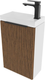 Миниатюра изображения товара Тумба под умывальник ЗОВ Монови Слим 40 / S40LW0MRM7091B (белый/тростник)