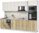 Миниатюра изображения товара Кухонный гарнитур Интерлиния Мила Лайт 2.9-ПМ3 (персидский жемчуг/дуб золотой/бискайская сосна)