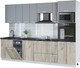 Миниатюра изображения товара Кухонный гарнитур Интерлиния Мила Лайт 2.9-ПМ3 (серебро/дуб серый/кастилло темный)