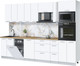 Миниатюра изображения товара Кухонный гарнитур Интерлиния Мила Лайт 3.0-ПМ3 (белый платинум/белый платинум/дуб бунратти)