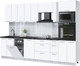 Миниатюра изображения товара Кухонный гарнитур Интерлиния Мила Лайт 3.0-ПМ3 (белый платинум/белый платинум/кастилло темный)