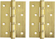 Миниатюра изображения товара Комплект петель дверных VELA Prima 100x70x3 4BB-MSG (матовое золото)