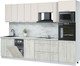 Миниатюра изображения товара Кухонный гарнитур Интерлиния Мила Лайт 3.0-ПМ3 (персидский жемчуг/дуб белый/серый каспий)