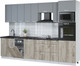 Миниатюра изображения товара Кухонный гарнитур Интерлиния Мила Лайт 3.0-ПМ3 (серебро/дуб серый/кастилло темный)