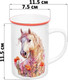 Миниатюра изображения товара Набор кружек Elan Gallery Лошадь в цветах New Bone China 880266