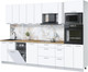 Миниатюра изображения товара Кухонный гарнитур Интерлиния Мила Лайт 3.05-ПМ3 (белый платинум/белый платинум/дуб бунратти)