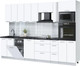 Миниатюра изображения товара Кухонный гарнитур Интерлиния Мила Лайт 3.05-ПМ3 (белый платинум/белый платинум/кастилло темный)