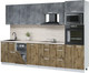 Миниатюра изображения товара Кухонный гарнитур Интерлиния Мила Лайт 3.05-ПМ3 (бетон портленд/дуб веллингтон/травертин серый)