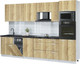 Миниатюра изображения товара Кухонный гарнитур Интерлиния Мила Лайт 3.1-ПМ3 (дуб золотой/дуб золотой/кастилло темный)
