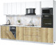 Миниатюра изображения товара Кухонный гарнитур Интерлиния Мила Лайт 3.1-ПМ3 (белый платинум/дуб золотой/белый гранит)