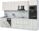 Миниатюра изображения товара Кухонный гарнитур Интерлиния Мила Лайт 3.1-ПМ3 (персидский жемчуг/дуб белый/серый каспий)