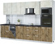 Миниатюра изображения товара Кухонный гарнитур Интерлиния Мила Лайт 3.1-ПМ3 (бетон лайт/дуб веллингтон/кастилло темный)