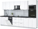 Миниатюра изображения товара Кухонный гарнитур Интерлиния Мила Лайт 3.25-ПМ3  (белый платинум/белый платинум/кастилло темный)