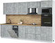 Миниатюра изображения товара Кухонный гарнитур Интерлиния Мила Лайт 3.2-ПМ3 (бетон/бетон/дуб бунратти)