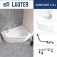 Миниатюра изображения товара Ванна акриловая Lauter Valencia 170x110 / 2102170R (с ножками, лицевым экраном и сифоном 21Y32000 хром)