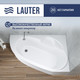 Миниатюра изображения товара Ванна акриловая Lauter Valencia 170x110 / 2102170R (с ножками и сифоном 21Y32001 матовый черный)