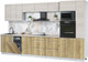 Миниатюра изображения товара Кухонный гарнитур Интерлиния Мила Лайт 3.6-ПМ3  (вудлайн кремовый/дуб золотой/травертин серый)