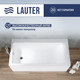 Миниатюра изображения товара Ванна акриловая Lauter Seraphina 160x80 / 2112160L (с ножками и сифоном 21Y32002 белый)