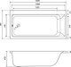 Миниатюра изображения товара Ванна акриловая Lauter Seraphina 160x80 / 2112160L (с ножками и сифоном 21Y32002 белый)