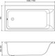 Миниатюра изображения товара Ванна акриловая Lauter Seraphina 160x80 / 2112160L (с ножками и сифоном 21Y32002 белый)