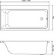 Миниатюра изображения товара Ванна акриловая Lauter Seraphina 170x80 / 2112170R (с ножками и сифоном 21Y11021 матовый черный)
