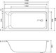 Миниатюра изображения товара Ванна акриловая Lauter Seraphina 170x80 / 2112170R (с ножками и сифоном 21Y32000 хром)