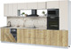 Миниатюра изображения товара Кухонный гарнитур Интерлиния Мила Лайт 3.7-ПМ3  (персидский жемчуг/дуб золотой/бискайская сосна)