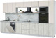 Миниатюра изображения товара Кухонный гарнитур Интерлиния Мила Лайт 3.8-ПМ3 (персидский жемчуг/дуб белый/серый каспий)