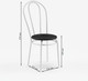 Миниатюра изображения товара Стул Mio Tesoro Тюльпан (черный/белый)