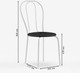Миниатюра изображения товара Стул Mio Tesoro Тюльпан Плюс (черный/белый)