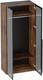 Миниатюра изображения товара Шкаф с витриной Мебельград Браун с подсветкой 102x53.5x226.5 (таксония/алюминевый профиль/стекло)