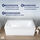 Миниатюра изображения товара Ванна акриловая Lauter Seraphina 170x80 / 2112170L (с ножками, лицевым экраном и сифоном 21Y11021 матовый черный)