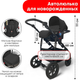 Миниатюра изображения товара Детская универсальная коляска Bubago Model Zoom 3 в 1 / BG 196-1 (черный)