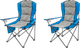 Миниатюра изображения товара Комплект кресел складных Sundays ZC-CC008 (2шт, синий/серый)