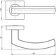 Миниатюра изображения товара Ручка дверная Ajax furniture K.JK51.Sigma CP-8 (хром)