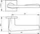 Миниатюра изображения товара Ручка дверная Armadillo K.USS52.Torso CP-8 (хром)