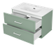 Миниатюра изображения товара Тумба с умывальником Brevita Verde 80 / Ver-09080-0102Я+B-OND080-01