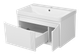 Миниатюра изображения товара Тумба с умывальником Brevita Cascade 80 / CAS-09080-011Я+RCW-141880WH