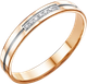 Миниатюра изображения товара Кольцо обручальное из комбинированного золота 7 КАРАТ П72111-056К143 (р.15.5)