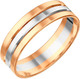 Миниатюра изображения товара Кольцо обручальное из комбинированного золота 7 КАРАТ П7402-001К14 (р.22)