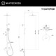 Миниатюра изображения товара Душевая система со смесителем Whitecross Y1244TOPGM (оружейная сталь)