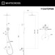 Миниатюра изображения товара Душевая система со смесителем Whitecross Y1244TOPNIB (брашированный никель)