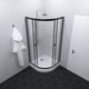 Миниатюра изображения товара Душевой уголок Saniteco SNT-801 90х90 c поддоном (черный/прозрачное стекло)