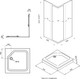 Миниатюра изображения товара Душевой уголок Saniteco SNT-802 Cube 90х90 с поддоном (черный/прозрачное стекло)