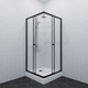 Миниатюра изображения товара Душевой уголок Saniteco SNT-802 Cube 90х90 с поддоном (черный/прозрачное стекло)