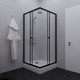 Миниатюра изображения товара Душевой уголок Saniteco SNT-802 Cube 90х90 с поддоном (черный/прозрачное стекло)