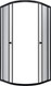 Миниатюра изображения товара Душевой уголок Saniteco SNT-801 90х90 без поддона (черный/прозрачное стекло)
