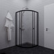 Миниатюра изображения товара Душевой уголок Saniteco SNT-801 90х90 без поддона (черный/прозрачное стекло)