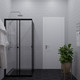 Миниатюра изображения товара Душевой уголок Saniteco SNT-802 Cube 90х90 без поддона (черный/прозрачное стекло)