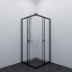 Миниатюра изображения товара Душевой уголок Saniteco SNT-802 Cube 90х90 без поддона (черный/прозрачное стекло)